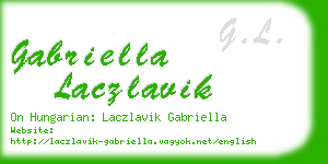 gabriella laczlavik business card